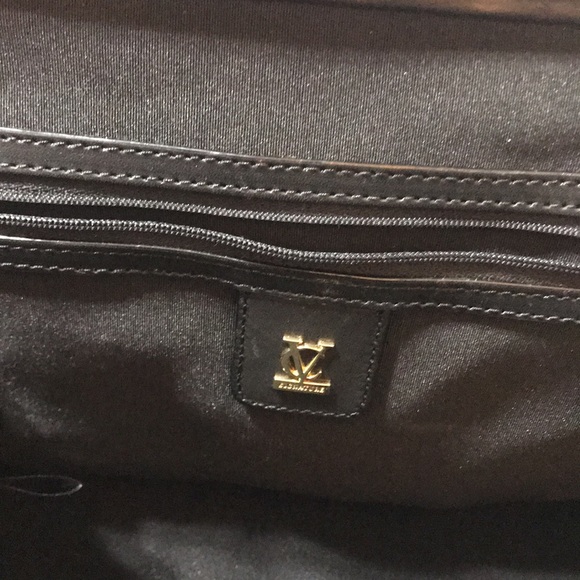 Vince Camuto VC Signature leather and leopard fur satchel with gold tone hardwar - Picture 7 of 9